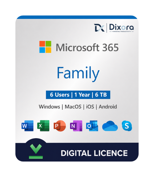 MS Office 365 Family Retail | 6TB OneDrive | Subscription | WinOS/MacOS